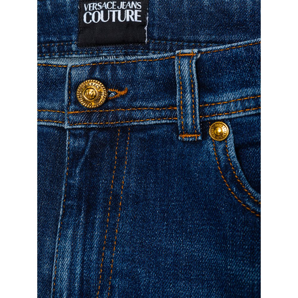 Blue Cotton Slim Fit Jeans