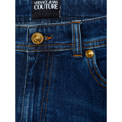 Blue Cotton Slim Fit Jeans