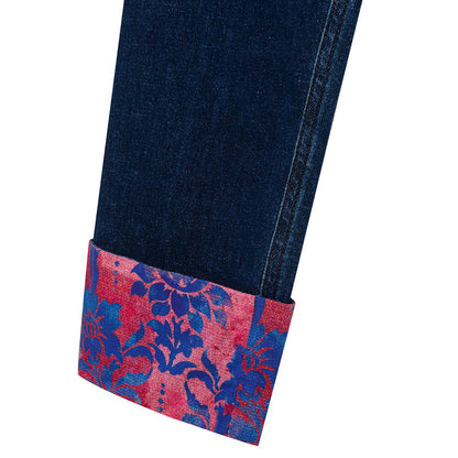 Blue Cotton Slim Fit Jeans