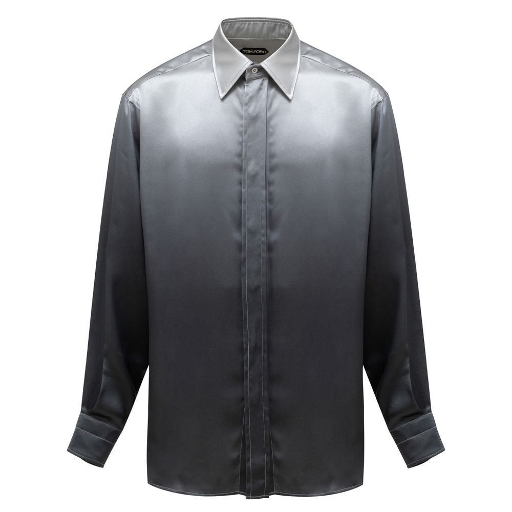Gray Silk Dress Shirt