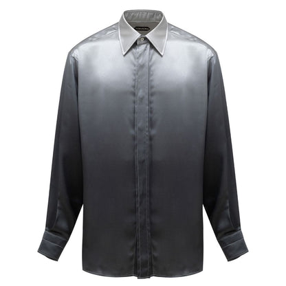 Gray Silk Dress Shirt