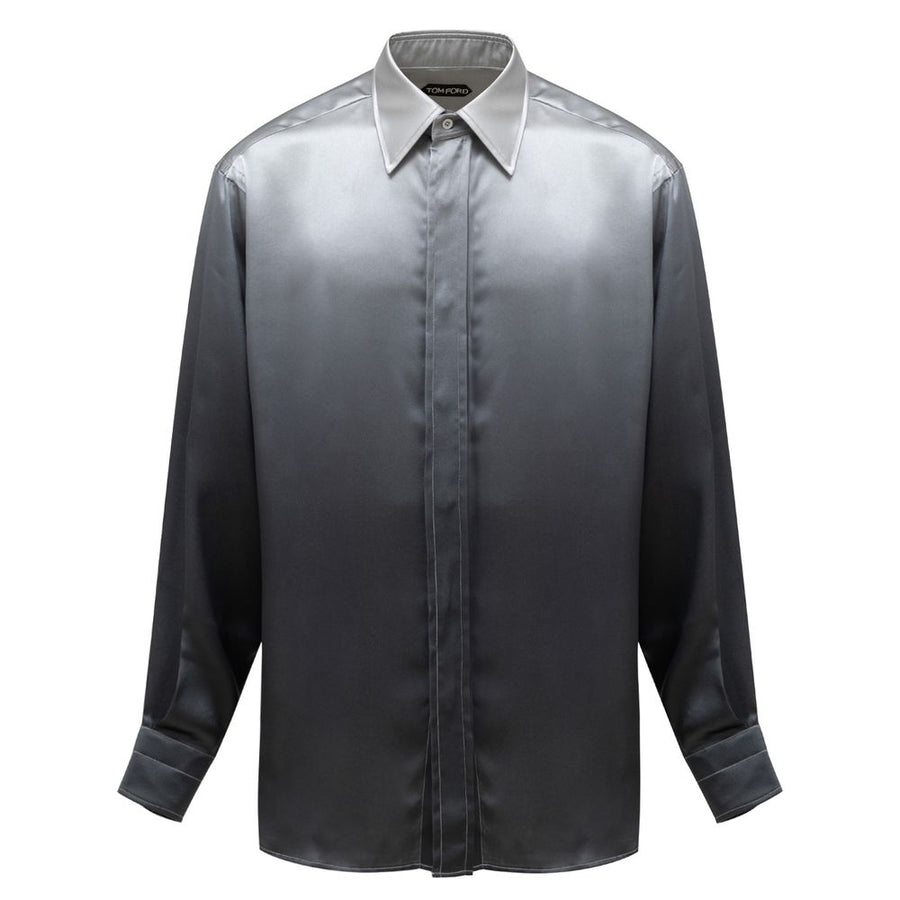 Gray Silk Dress Shirt