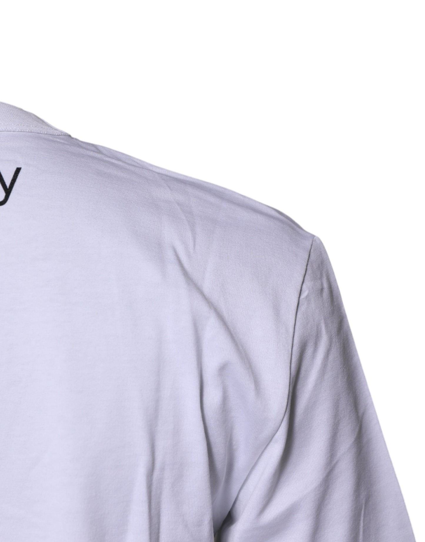 White #DGFamily Cotton Crew Neck T-shirt