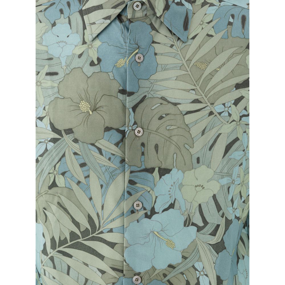 Blue Lyocell Pattern Shirt