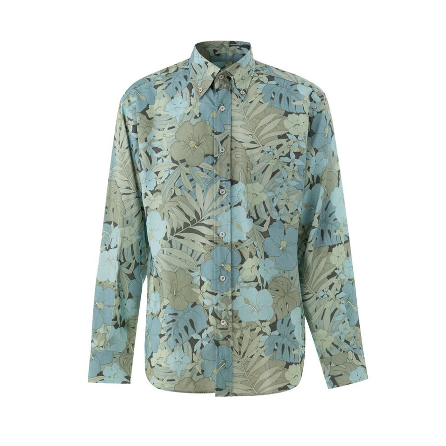 Blue Lyocell Pattern Shirt