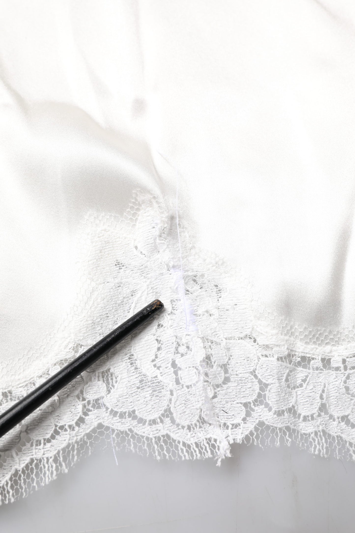 Top White Satin Lace Tank Lingerie Underwear