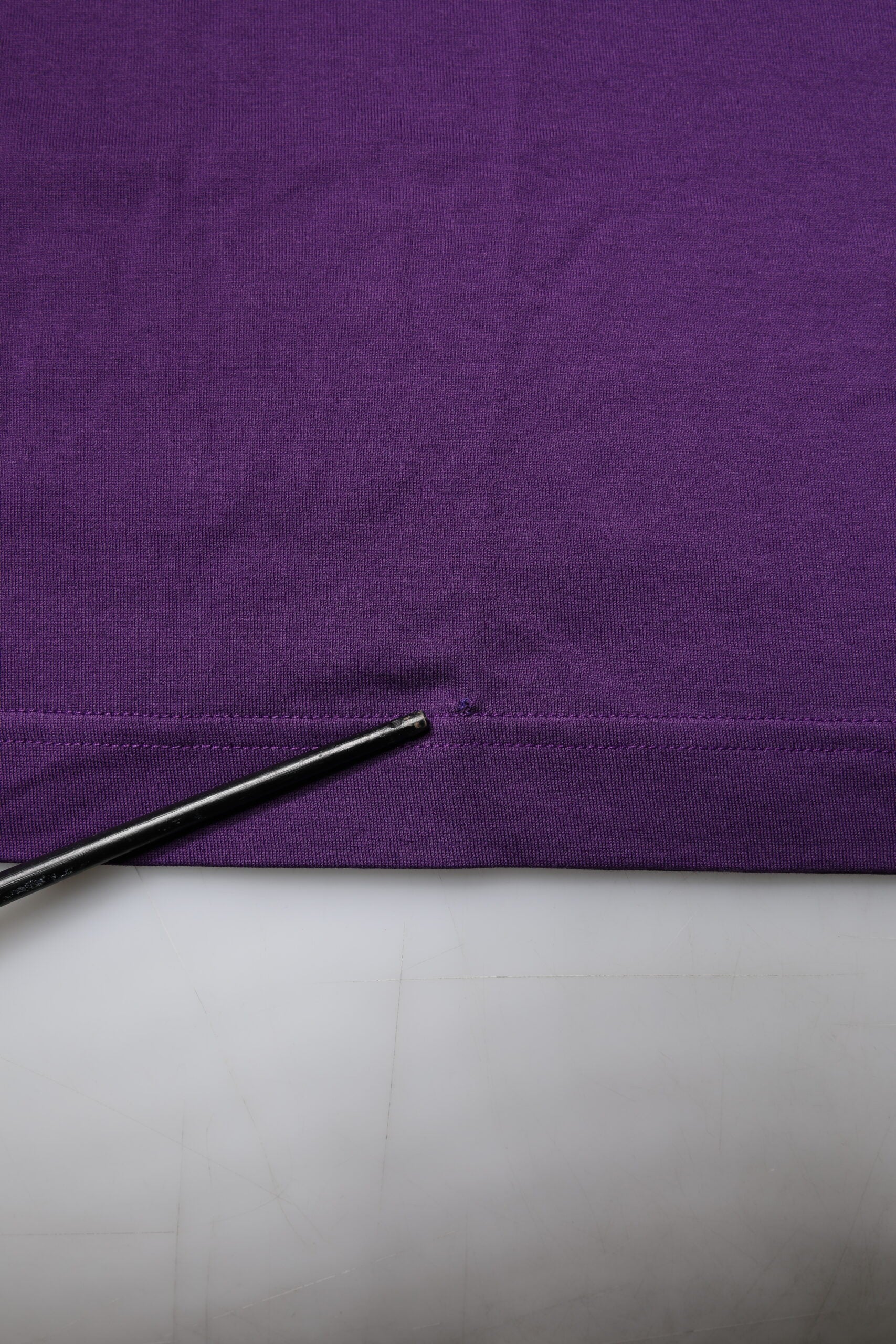 Violet Cotton Crewneck Short Sleeves T-shirt