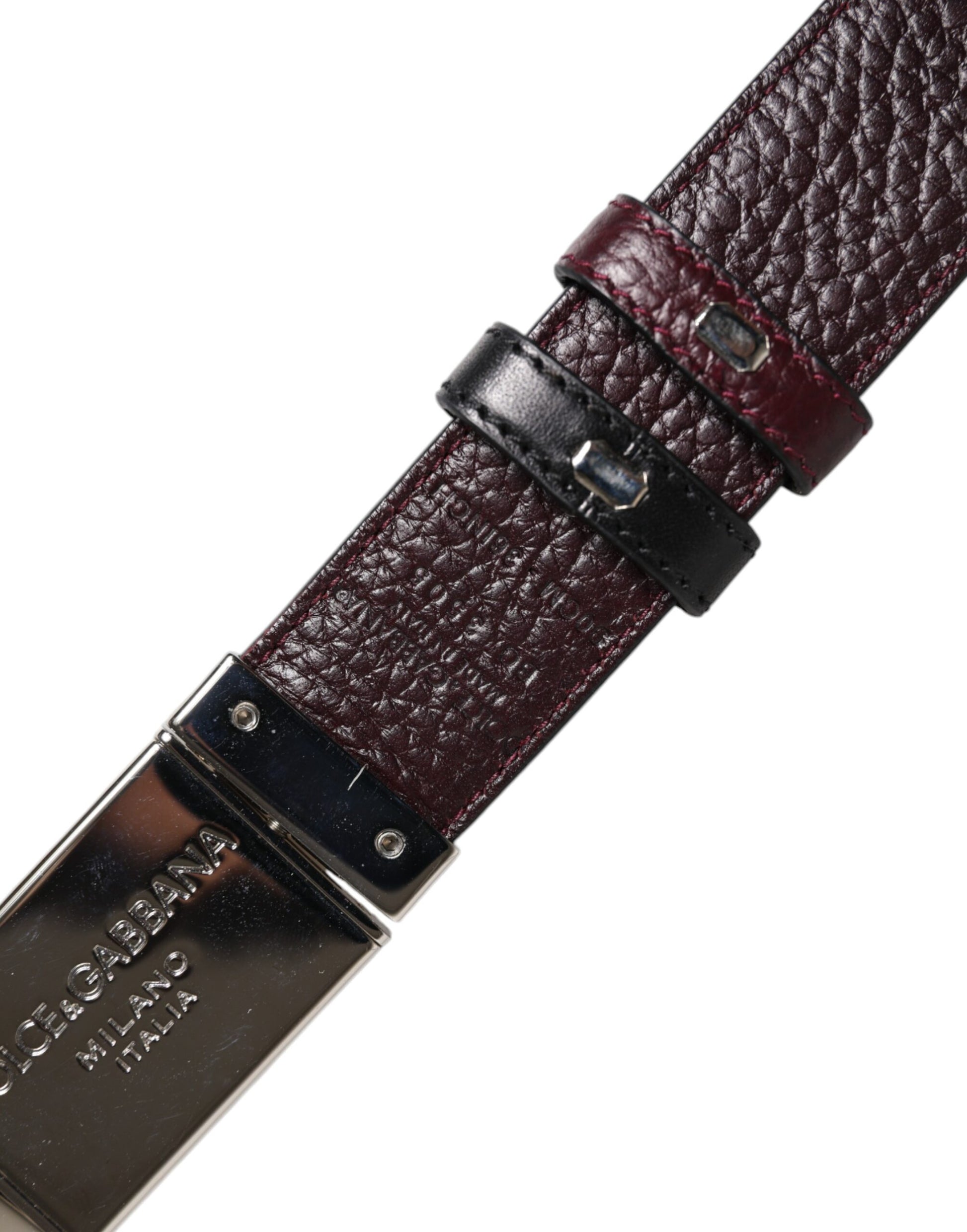 Black Brown Leather Metal Buckle Reversible Belt