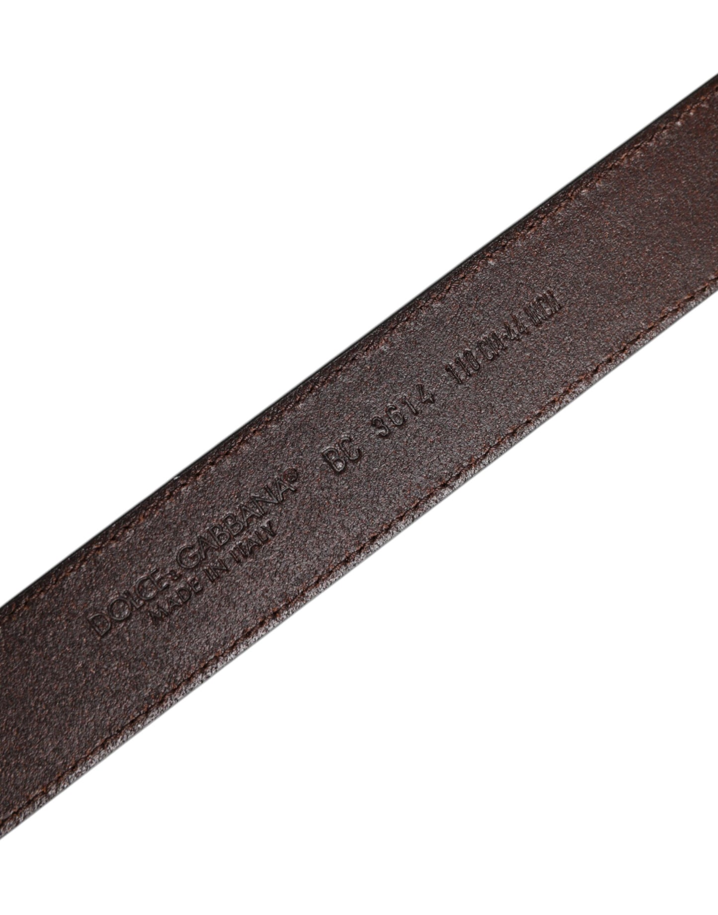 Brown Leather Silver Metal Buckle Belt