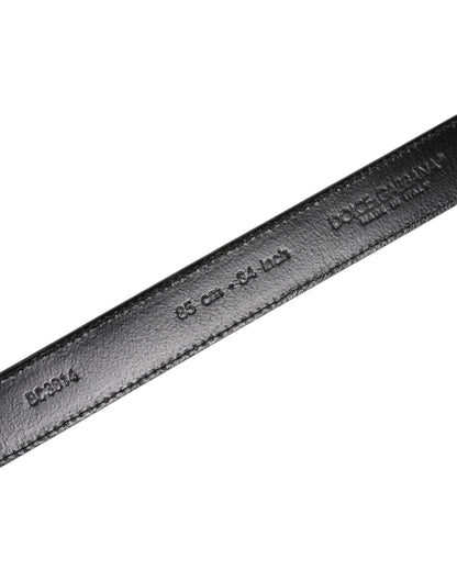 Gray Leather Silver Tone Metal Buckle Belt