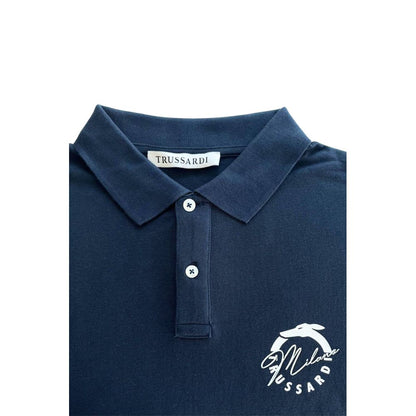 Blue Cotton Polo Shirt