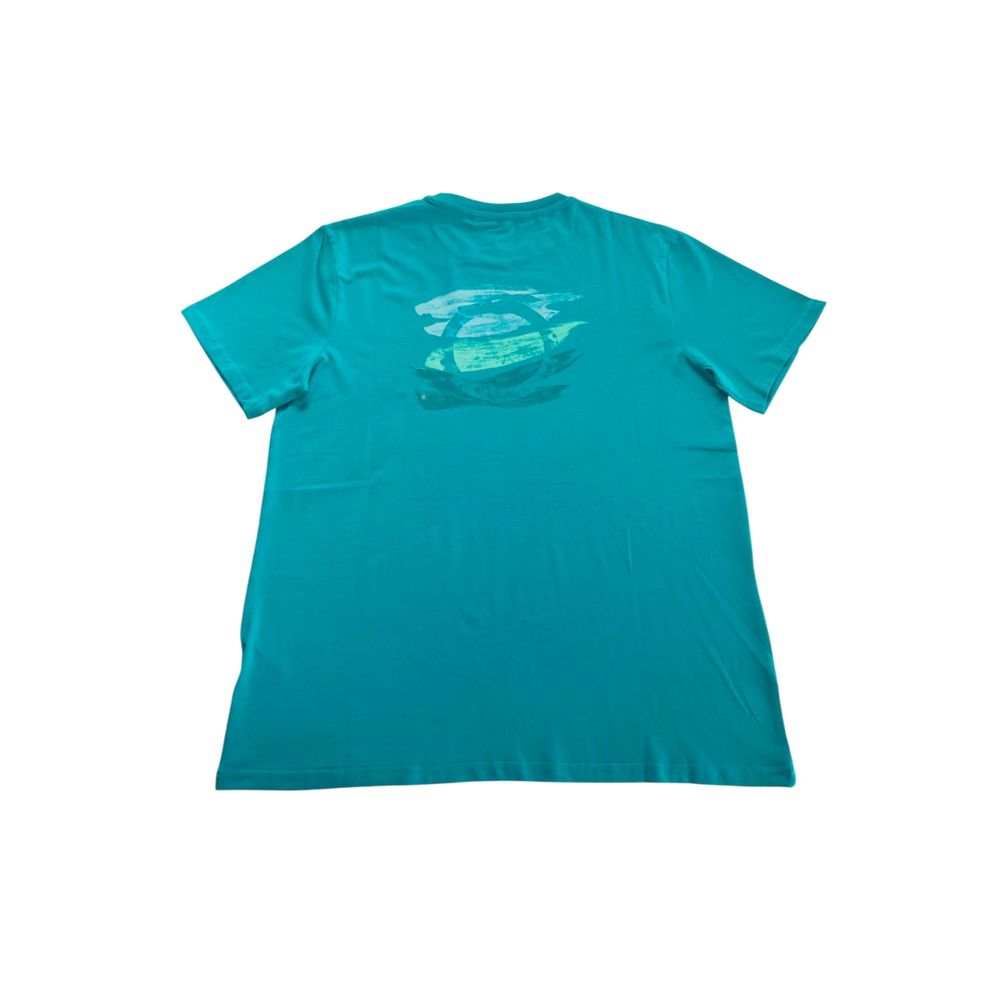 Light Blue Cotton Men T-Shirt