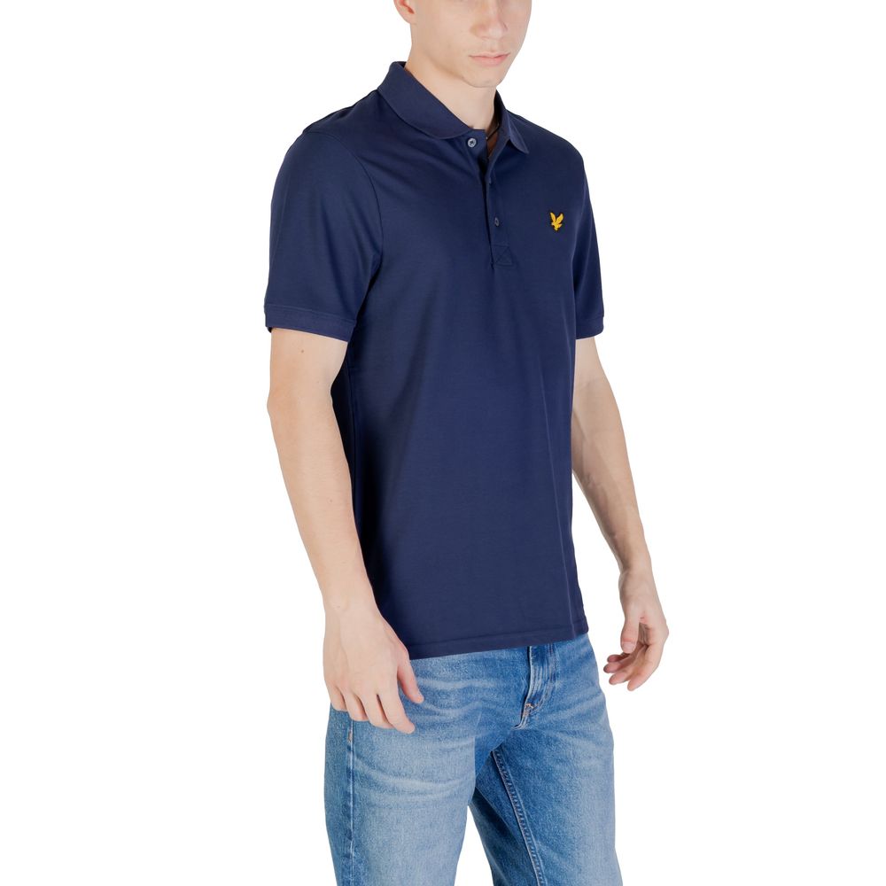 Blue Cotton Polo Shirt