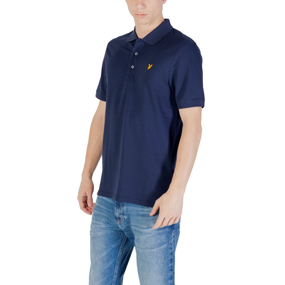 Blue Cotton Polo Shirt