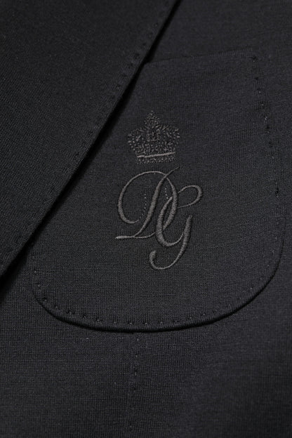 Black Wool Slim Fit Coat Blazer Jacket Suit