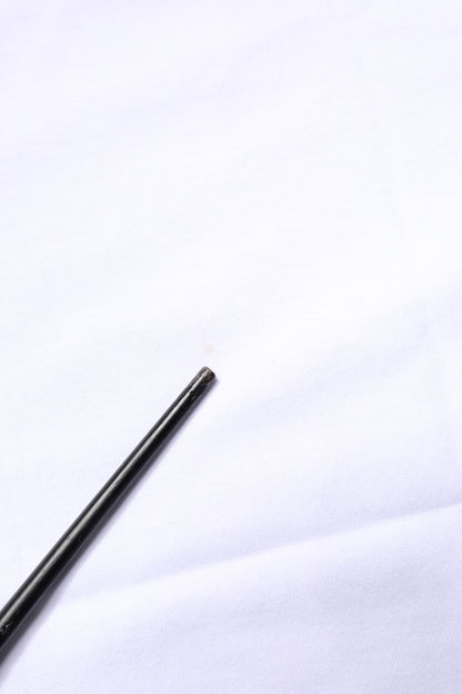 White Cotton Crew Neck Short Sleeves T-shirt