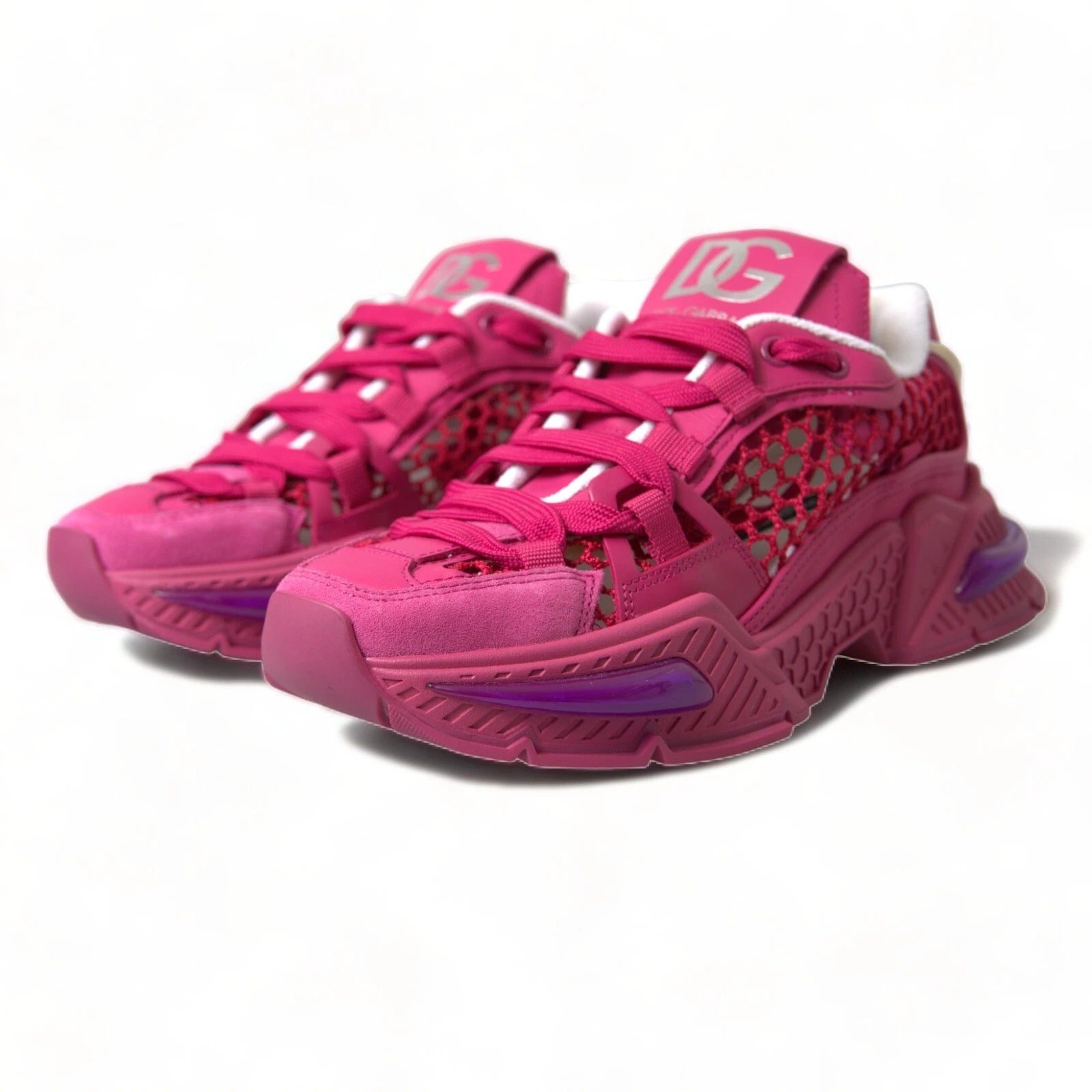 Pink Airmaster Mesh Panelled Low Top Sneakers Shoes