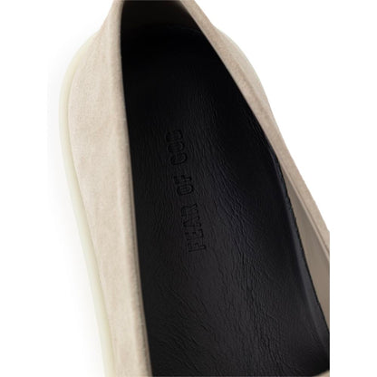 Gray Leather Slip-On Loafer