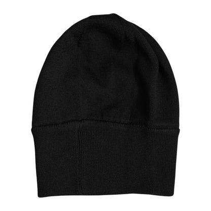 Black #DGLOVESLONDON Knitted Beanie Hat