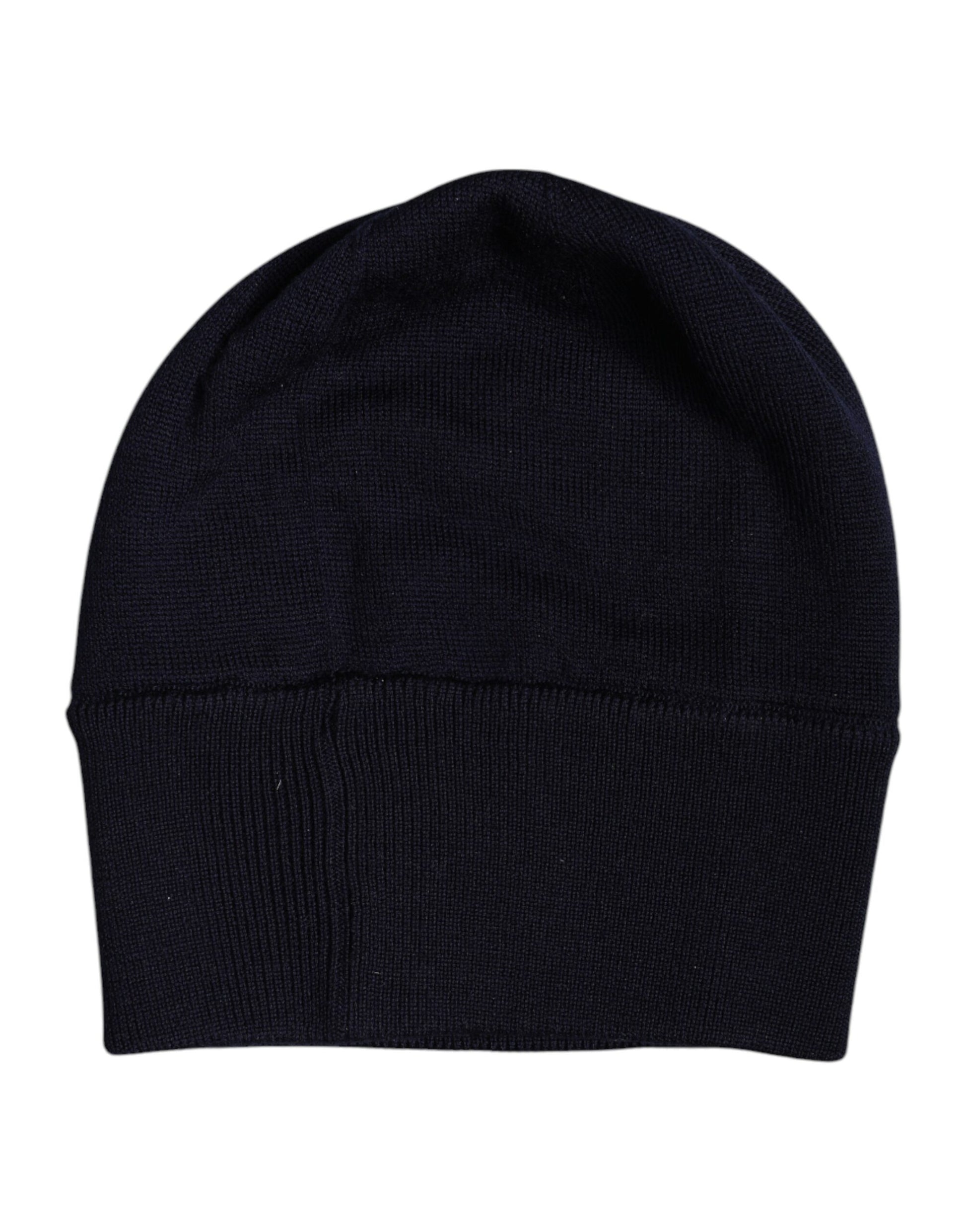 Black Wool #DGLovesLondon Winter Beanie Hat