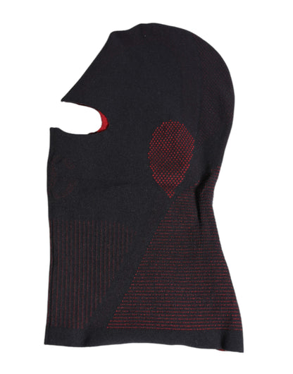 Black Cotton Knitted Ski Mask Balaclava Hat