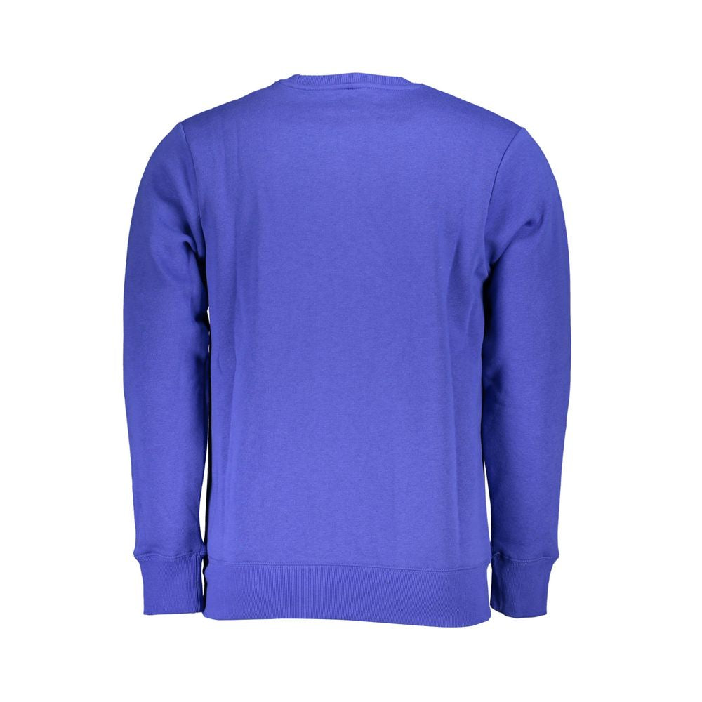 Blue Cotton Men Sweater