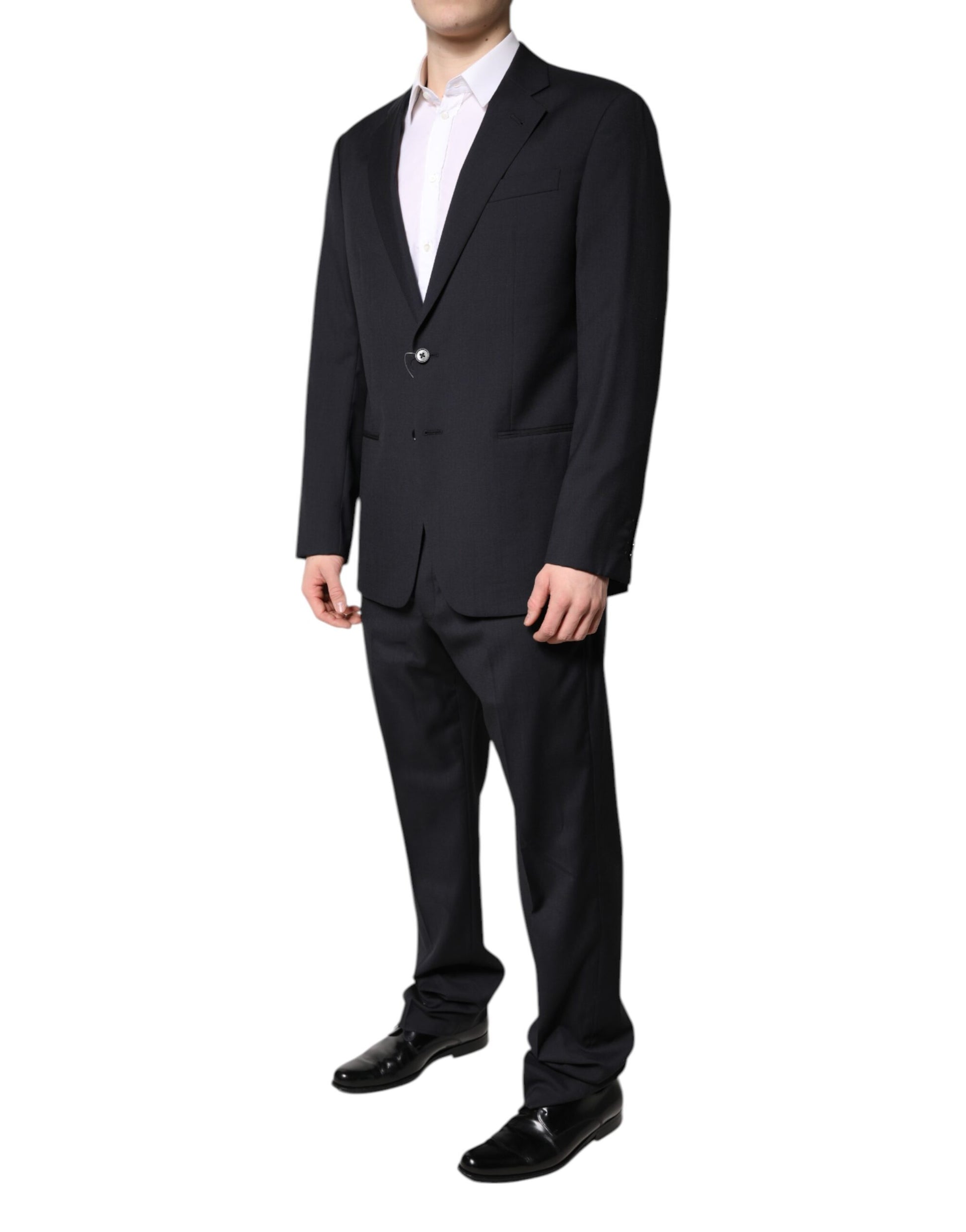 Black Single Breasted Formal 2 Piece Suit