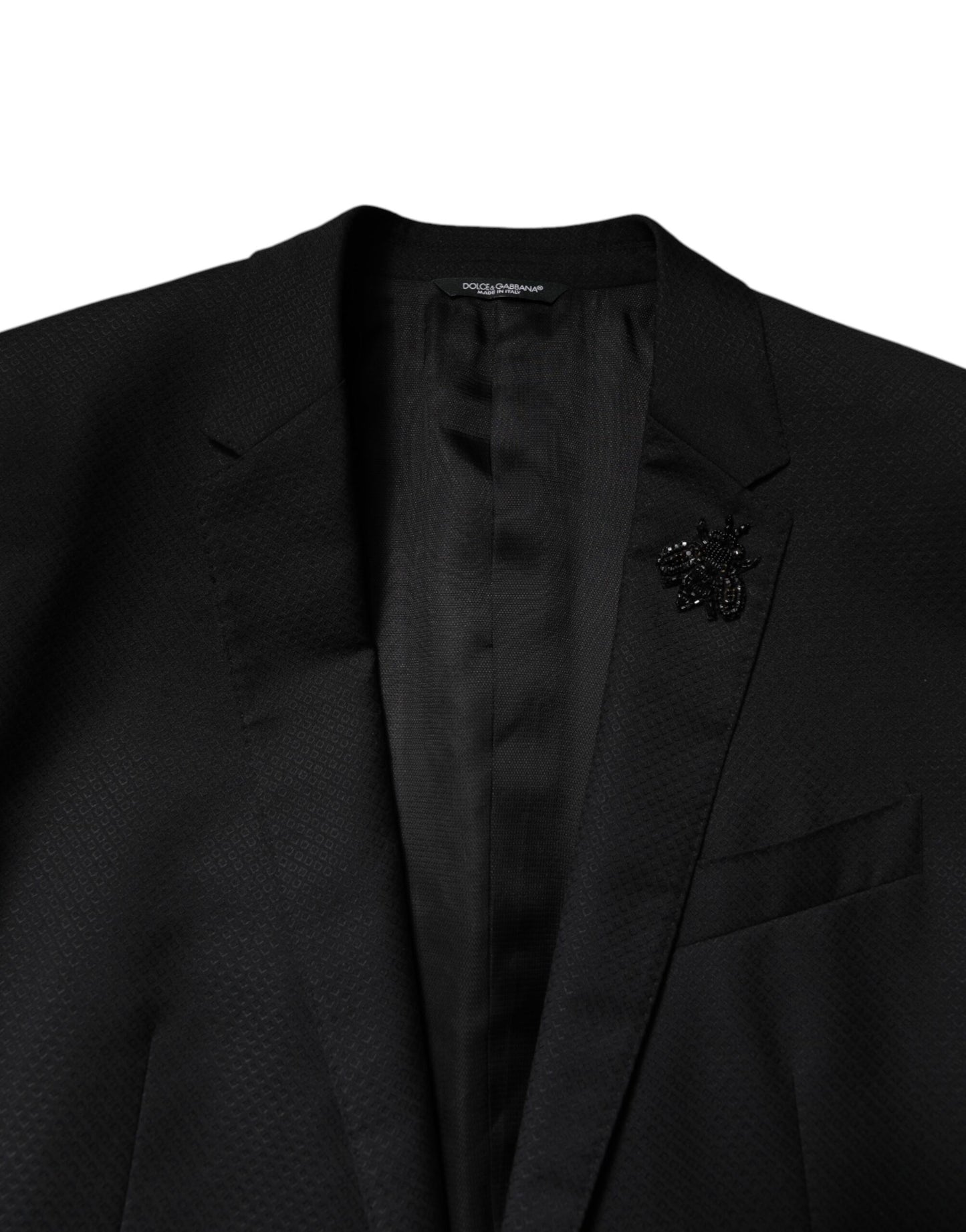 Black Wool Single Breasted 2 Piece Suit