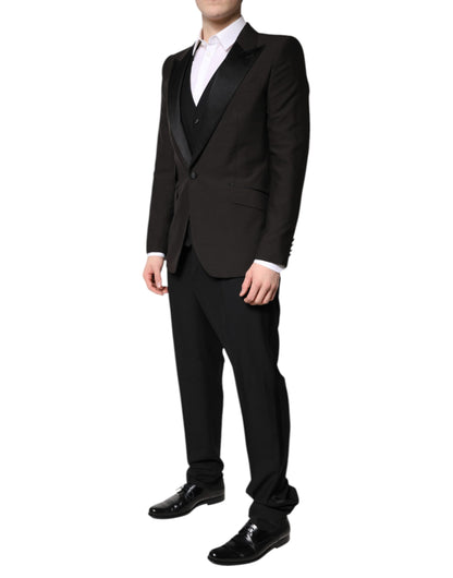 Black Single Breasted Formal 3 Piece Suit