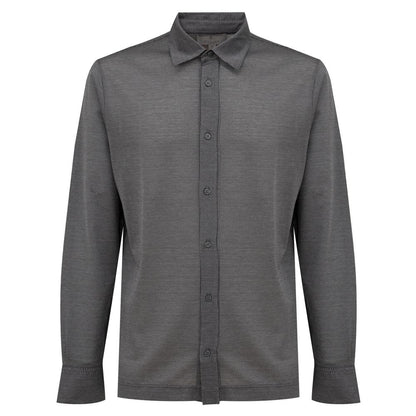 Gray Cotton Pattern Shirt