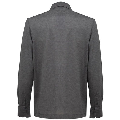 Gray Cotton Pattern Shirt
