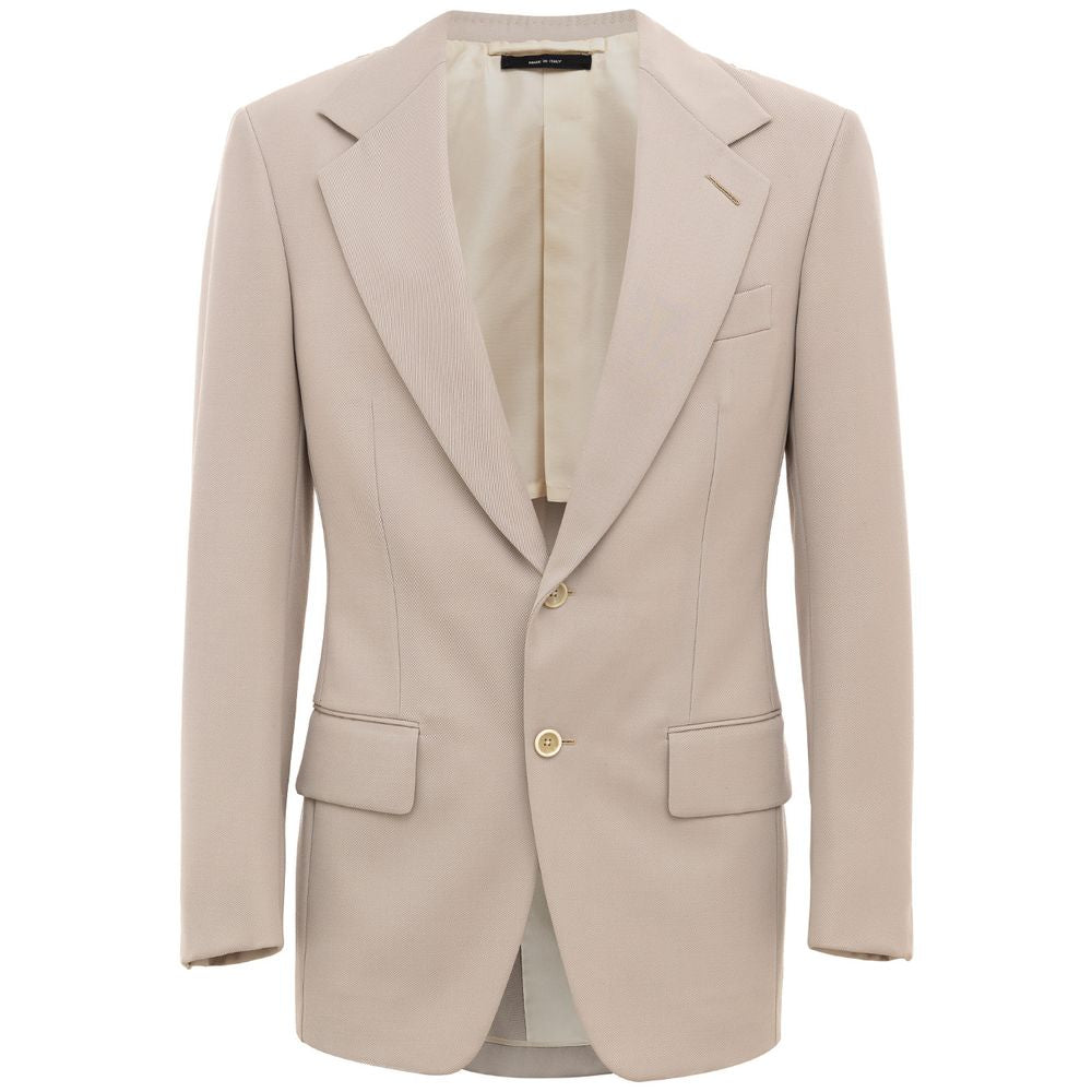 Beige Wool Blazer