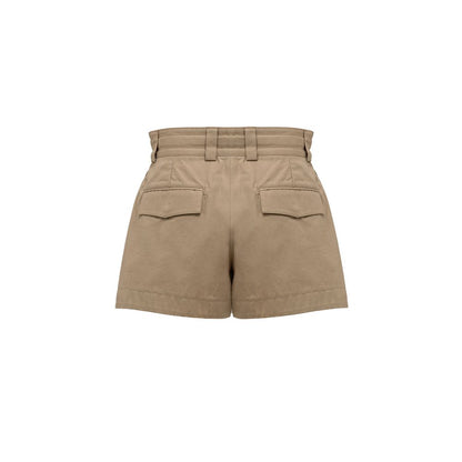 Beige Cotton Bermuda Shorts