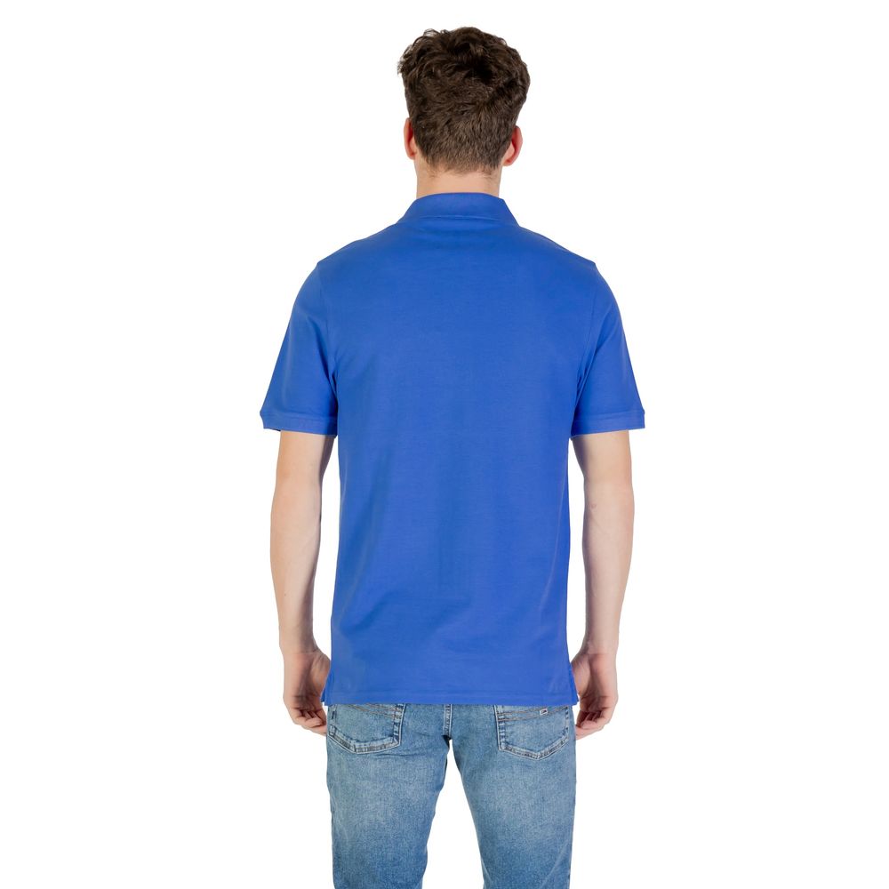 Blue Cotton Polo Shirt