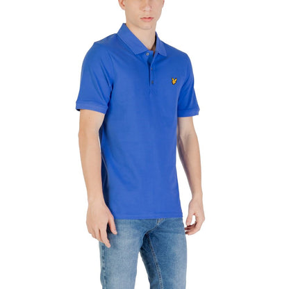 Blue Cotton Polo Shirt