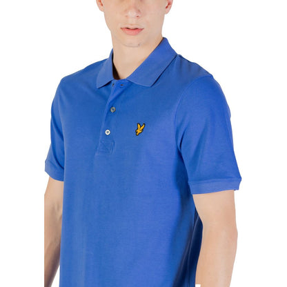 Blue Cotton Polo Shirt