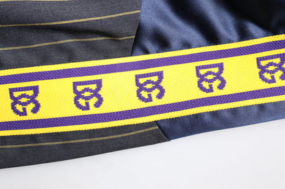 Black Striped Logo Full Zip Bomber Jacket