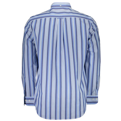 Blue Cotton Men Shirt