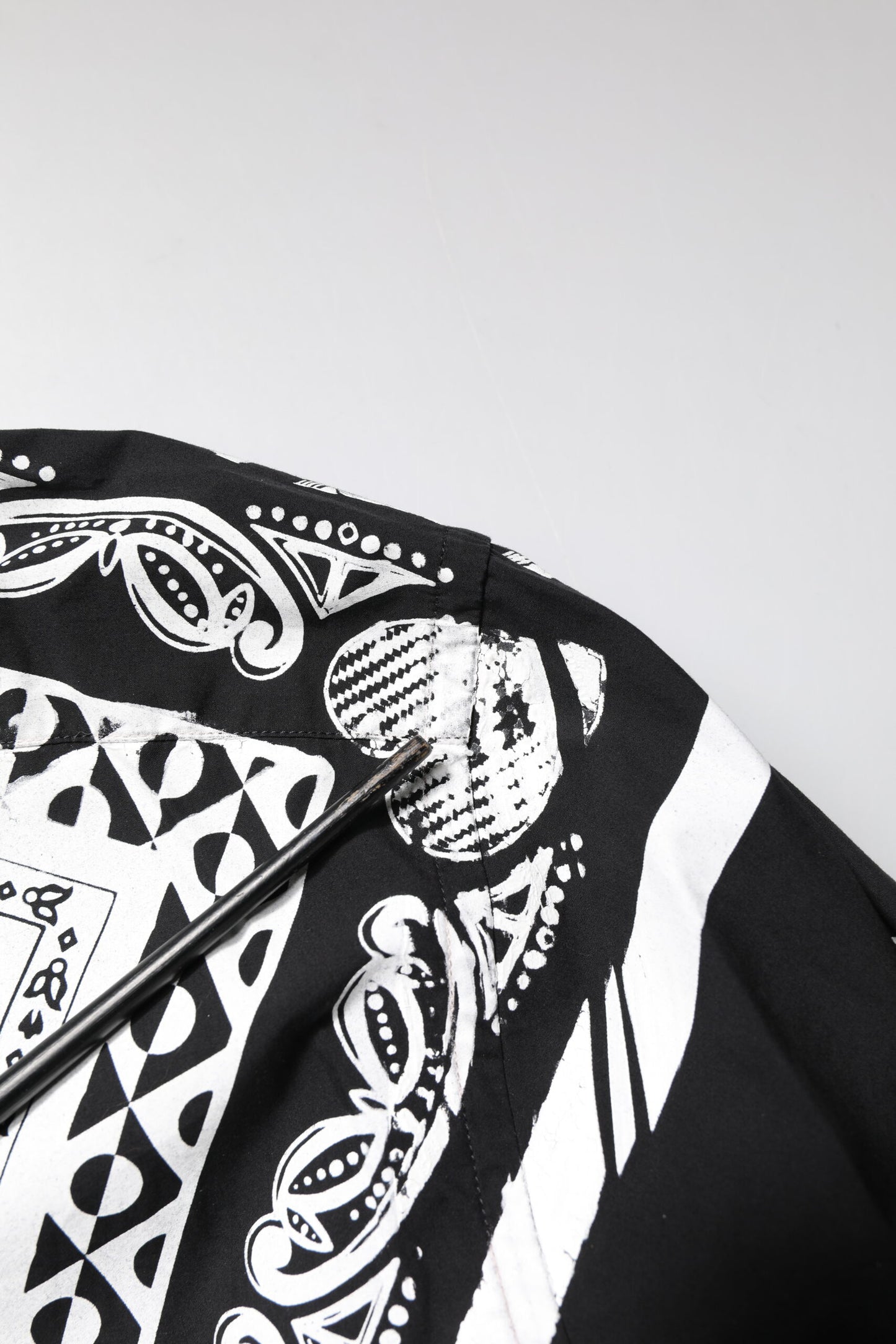 Black White Bandana MARTINI Men Dress Shirt