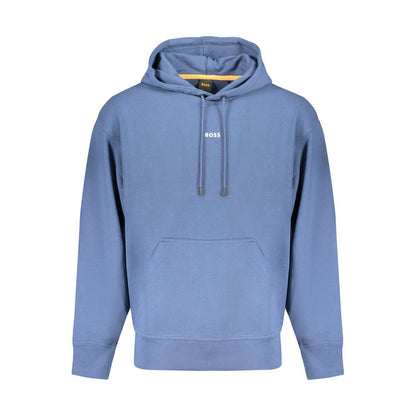 Blue Cotton Men Sweater