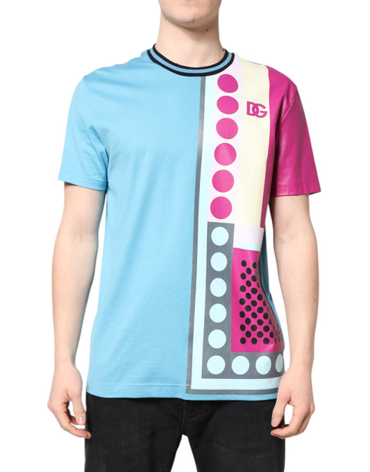 Multicolor Printed Logo Short Sleeve T-shirt