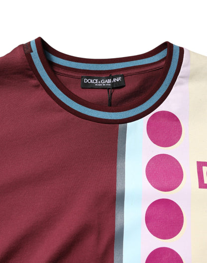 Multicolor Printed Logo Short Sleeve T-shirt