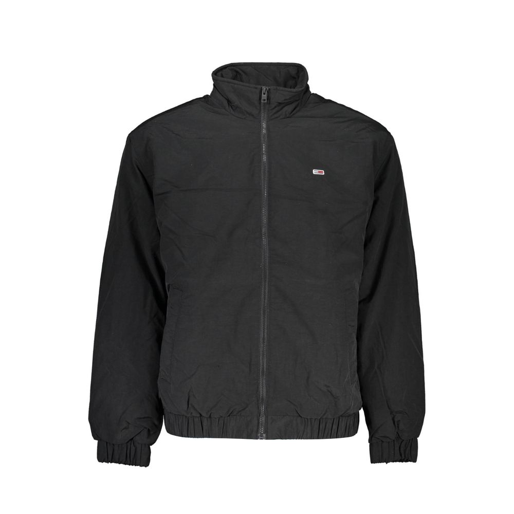 Black Recycled Nylon Men Jacket