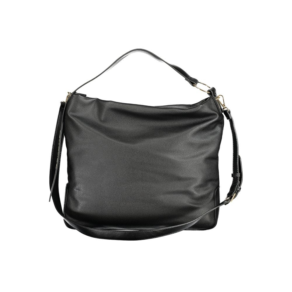 Black Polyethylene Women Handbag