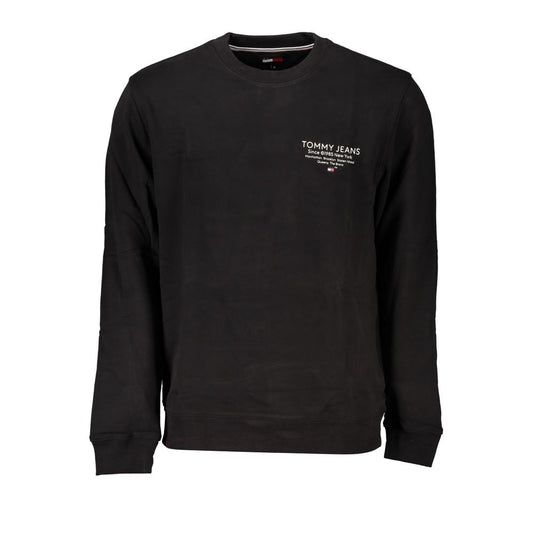 Black Cotton Men Sweater
