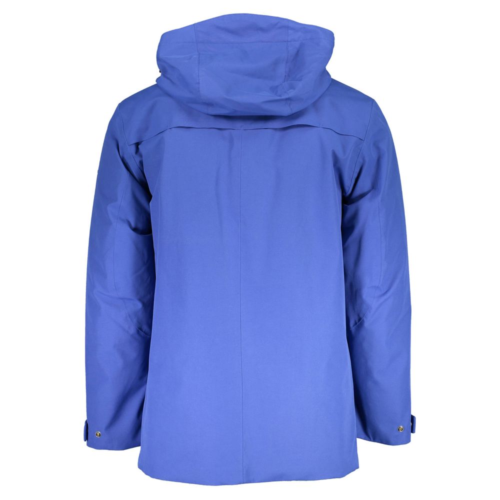 Blue Cotton Men Jacket