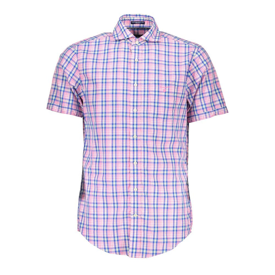 Pink Cotton Men Shirt