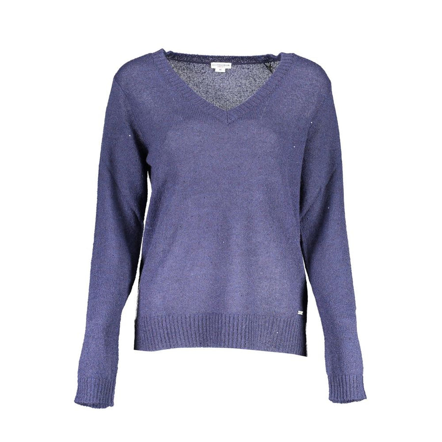 Blue Nylon Sweater