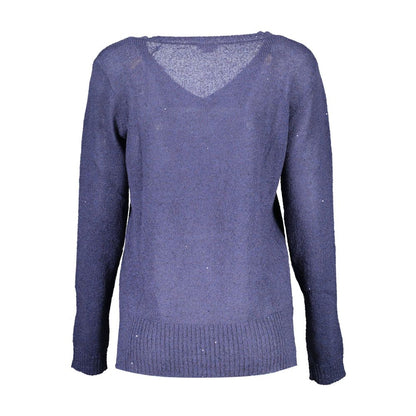 Blue Nylon Sweater