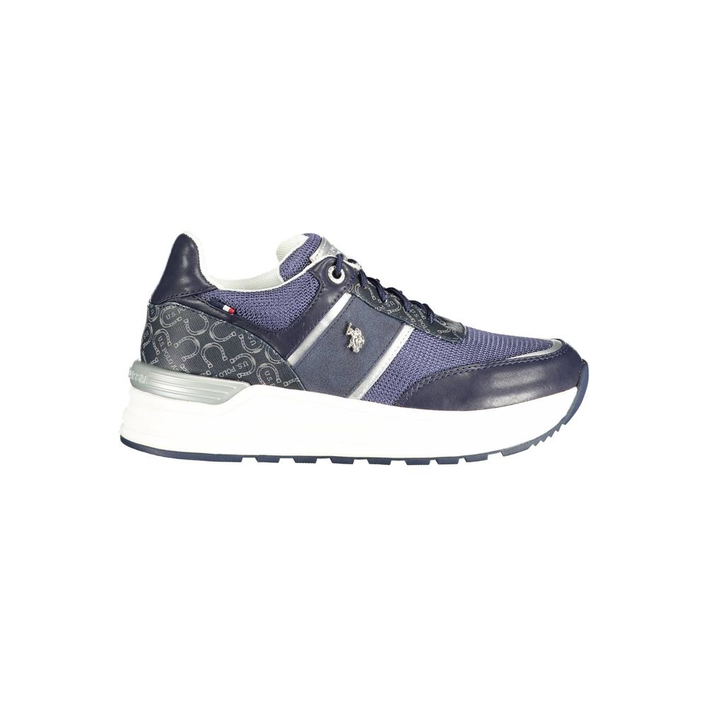 Blue Polyester Sneaker